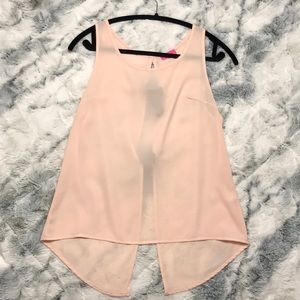 Pink Open-Back Top